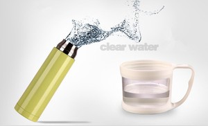 termo de doble pared de acero inoxidable con la tapa de taza de vidrio - Product Image 4