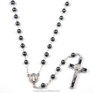 Venta al por mayor hematita st benedict conector negro católica hombre <span class=keywords><strong>rosario</strong></span> - Product Image 2