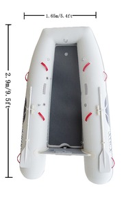 2.9 m 9ft color blanco inflatbale goma barcos de pesca con puntada gota <span class=keywords><strong>piso</strong></span> hecho en China para la <span class=keywords><strong>venta</strong></span> - Product Image 3