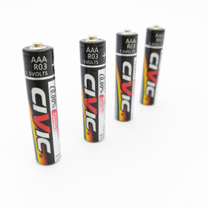 Super potenza <span class=keywords><strong>AAA</strong></span> UM-4 1.5V zinco carbonio batteria <span class=keywords><strong>R03</strong></span> imballaggio termoretraibile <span class=keywords><strong>batterie</strong></span> primarie per Mouse giocattolo - Product Image 4