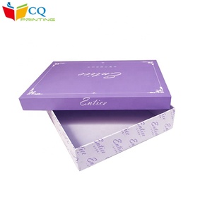 Chi Phí Thấp Tùy Chỉnh Giá Rẻ Tím Gấp May Giấy Bao Bì Hộp Với Cán - Product Image 6