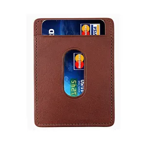 RFID Blocking Mens Minimalist Slim Front Pocket Visa Work Permit Card Holder Wallet