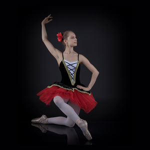 Black Sling Red Yarn Costura Elegante <span class=keywords><strong>Ballet</strong></span> Girls Tutu Dress Giselle <span class=keywords><strong>Ballet</strong></span> Dress - Product Image 2