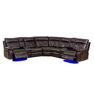 Frank Furniture Luxury Leather Recliner Customized Electric Recliner Sofa 3 2 1 Recliner Sofa Set for Living Room