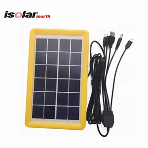 3.5W Fabriek Ontwerp Solar Batterij Usb Telefoon Oplader 5V Zonnepaneel Mobiele Lader Draagbare Voor Reizen En Kamperen