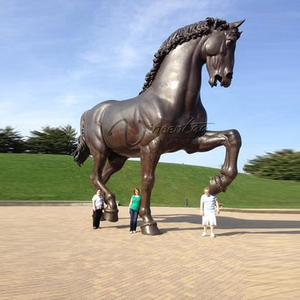 Gran jardín al aire libre de arte deco riproduzioni arte del metal del caballo de bronce - Product Image 2