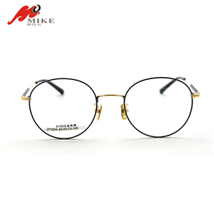 Lunettes de vue rondes en titane à mémoire de forme ultra-légères style étoile, marque optique coréenne, pour myopie, pour affaires - Product Image 3