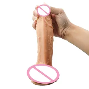 Liquid Silicone Dildo Female Masturbator Realistic Dildo Soft Lifelike Dildo With Ball And Suction Cup Sex Toys for Couple