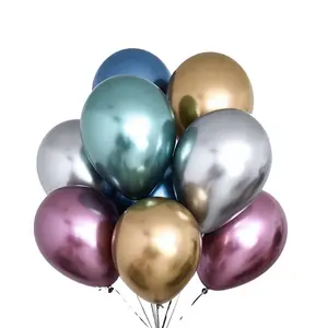 LZY696 12 Inches Chrome Matte Helium Lucht Latex Ballons Ronde Ballonnen Party Decoraties