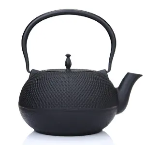 Antique metal enamel cast iron personalized teapot Fashionable JSZY OEM customized Black Metal Stocked 750ml Gift 80cc 90cc 160cc 180cc