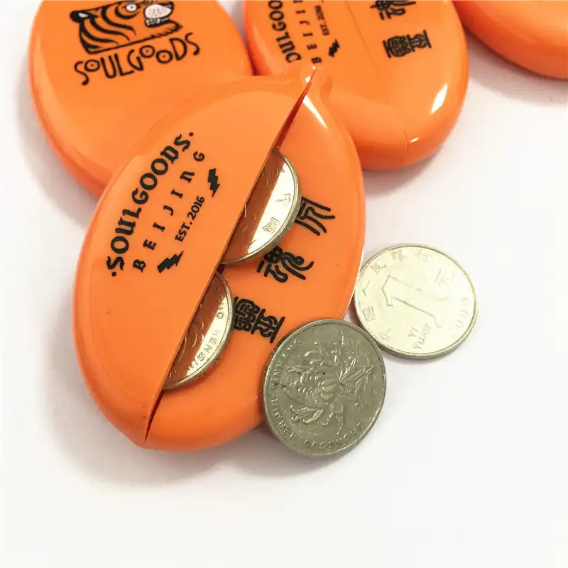 Amazon Top Seller Werbe geschenke PVC Gummi Oval Münz geldbörse Schlüssel bund Custom ized Logo Printed Coin Holder