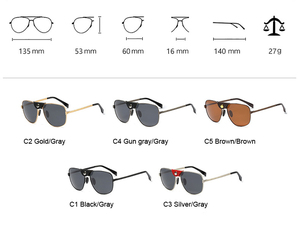 <span class=keywords><strong>Occhiali</strong></span> da <span class=keywords><strong>Sole</strong></span> Polarizzati 201916 Pronti per la Spedizione, Montatura in Metallo per Uomo e <span class=keywords><strong>Donna</strong></span>, Logo OEM Personalizzabile - Product Image 6