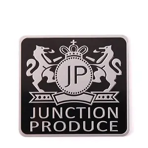 custom junction produce waterproof metal car sign sticker for decoration or scratch cover