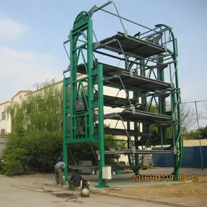 Hydraulisches mehrstufiges Parks ystem mit vertikaler Stahl konstruktion