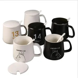 Beyaz porselen el yapımı 400ml 14OZ porselen çay kahve fincanı seramik kupa özel logo shaker su şişesi Flask kupası