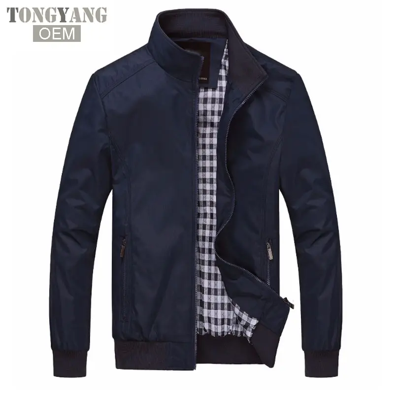 TONGYANG Solid color New Casual Jacket M-5XL 6XL Men Spring Autumn Outerwear Mandarin Collar Clothing