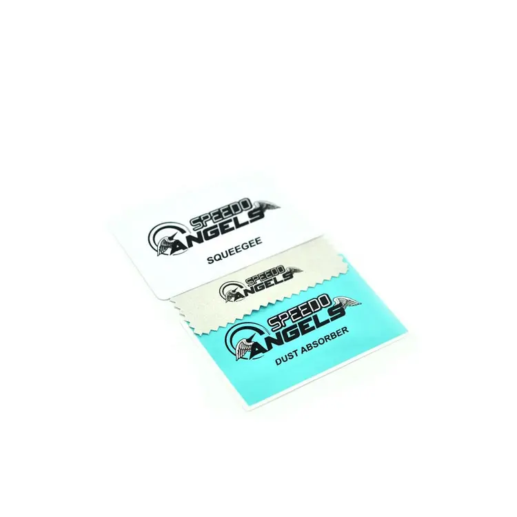 Custom 3 pieces a set cleaning kits mobile phone accessories-suede cloth,pvc card,sticker