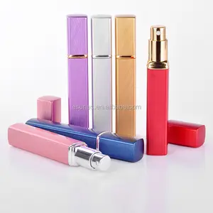 High Quality 12ミリリットルAluminum Portable Travel Refillable Rectangle Spray Perfume Bottle
