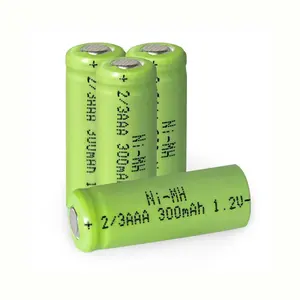 Ni-MH充電式バッテリー2/3AAA 1.2V 300mAh NiMHバッテリーセル