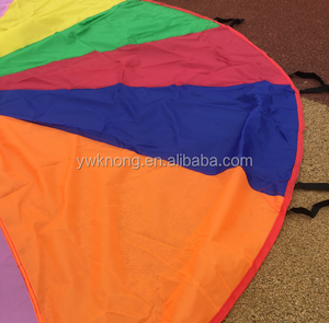 12 poignees <span class=keywords><strong>Maternelle</strong></span> enfants éducatifs pour enfants jouer net arc-en-ciel <span class=keywords><strong>parachute</strong></span>-PH108 - Product Image 3