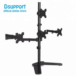 Quad ARM LCD LED Heavy Duty màn hình đứng bàn núi Bracket 3 + 1 miễn phí đứng/giữ bốn màn hình lên đến 27" - Product Image 4