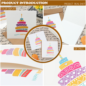 Europa popolare eco-friendly <span class=keywords><strong>buon</strong></span> <span class=keywords><strong>compleanno</strong></span> biglietti d'auguri con Foil timbring Design per feste promozionali - Product Image 3