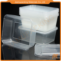 Boîte à lunch en plastique jetable transparente en PP pour micro-ondes avec couvercle