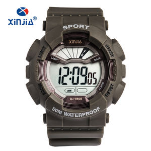XINJIA Marchio di Shock Vigilanza Degli Uomini di Sport In Acciaio Inox Posteriore di Caso di TPU Watch band <span class=keywords><strong>5</strong></span> <span class=keywords><strong>ATM</strong></span> Impermeabile Vigilanza Digitale di Sport - Product Image 4