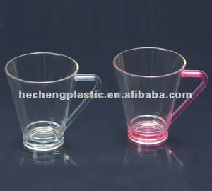 Clear Acrylic Tumbler Cups Water Tea Saucer