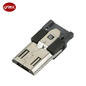 Micro USB tipo B macho 5 Pin conector Puerto soldadura carcasa de plástico DIY