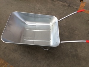 65 <span class=keywords><strong>L</strong></span> metal carretilla jardín galvanizado carretilla de rueda WB5204 100kg - Product Image 2