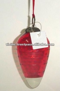Festive Christmas Glass Hanging Ornament Elegant Interior Decoration - Product Image 2