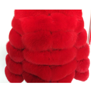 Moda nuevo estilo al por mayor chaqueta de piel de zorro genuina personalizada/sexo mujeres invierno rojo abrigo de piel de zorro Real - Product Image 5