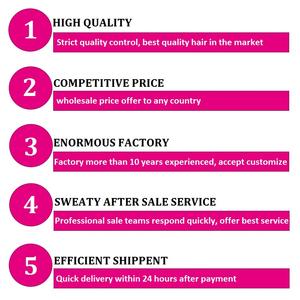 Fasci di capelli umani vergini brasiliani all'ingrosso di colore ombre, estensioni dei capelli ombre a tre tonalità, tessuto dei capelli del ricciolo della caramella 1b/31/613 - Product Image 6