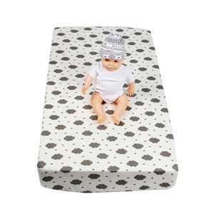 Sábanas de cuna de algodón ajustadas para bebés hipoalergénicas, suaves y cómodas, transpirables, sábanas de colchón para niños pequeños - Product Image 4