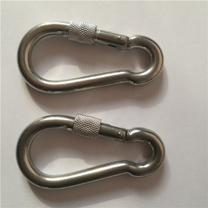 נירוסטה בתפזורת הצמד וו נעילת carabiner רגיל לסיים משטח גבוה מלוטש עבור טיפול במים - Product Image 4