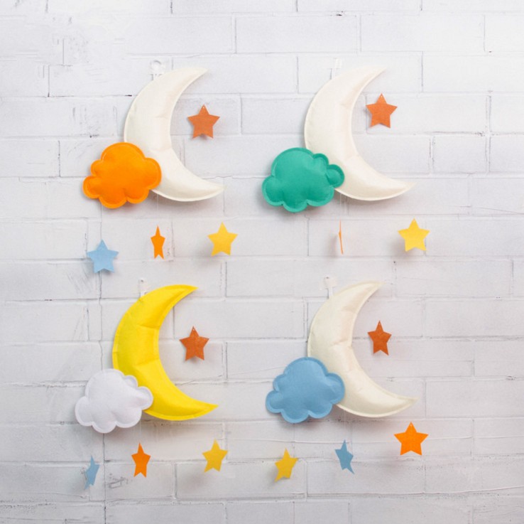 Фетровый детский мобильный телефон ручной работы в форме облака для украшения детской комнаты