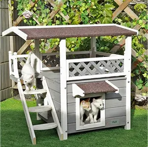 Wholesale factory price Outdoor Weatherproof Cat Dog Wooden House