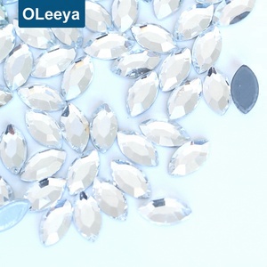 All'ingrosso della fabbrica di cristallo Marquise Hot Fix strass occhio di <span class=keywords><strong>cavallo</strong></span> pietre per le donne tacco alto scarpe decorazione - Product Image 1