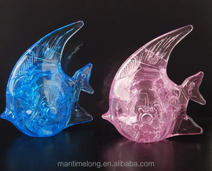 Tropikal balık şekli DIY 3d stereoskopik kristal bulmaca çocuk yenilik oyuncak 3d bulmaca