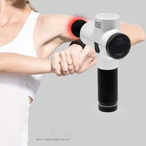 Electric fascial massager Gun Vibration Deep fitness treatment Body muscle massage gun Cordless handheld high frequency motor