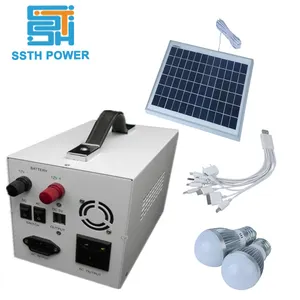 SSTH 300 w 12 v 18 v פנלים סולאריים ניידים קמפינג קיט מערכת חשמל בבית