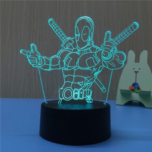 Lámpara de noche de <span class=keywords><strong>Spiderman</strong></span> para niños, luz LED de 7 colores, ilusión 3D, decoración creativa de visión LED - Product Image 5