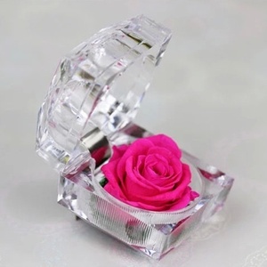 Regalo di san valentino di natale 2018 rose conservate all'ingrosso romantiche in scatola di anelli di vetro - Product Image 5