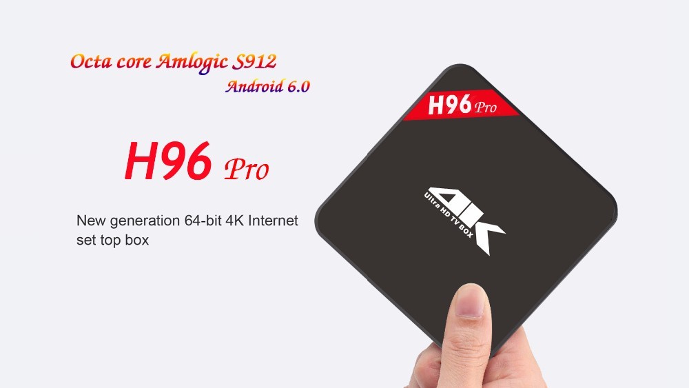 Amlogic S912 marshomallow H96 PRO android 6.0 tv box 2 gb ram 16 gb rom android tv box con kodi 17.0