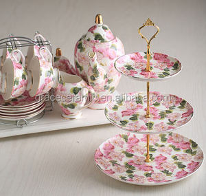 <span class=keywords><strong>Set</strong></span> <span class=keywords><strong>da</strong></span> Tè in Porcellana Fine Bone China con Design Personalizzato Reale a Fiori Rosa, <span class=keywords><strong>Set</strong></span> <span class=keywords><strong>da</strong></span> Caffè in Porcellana <span class=keywords><strong>Inglese</strong></span> - Product Image 5