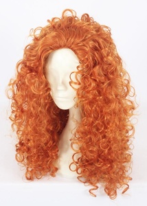Parrucca Anime Brave all'Ingrosso, 55cm Lunga Ondulata Arancione, Parrucca Principessa <span class=keywords><strong>Merida</strong></span> per Cosplay, Capelli Sintetici - Product Image 3