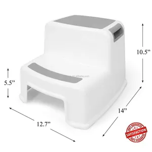 Classic colorful design hot sell in baby plastic two step toilet stool bathroom furniture plastic kids chair