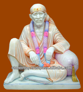 White Marble God Sai Baba Statue - Product Image 1
