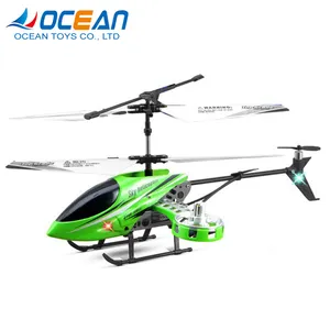 Nwe Helikopter Model Aloi Rc 3,5ch, Mainan Helikopter Gyro Lampu LED Bahan Aloi dengan Sinar Infra Merah